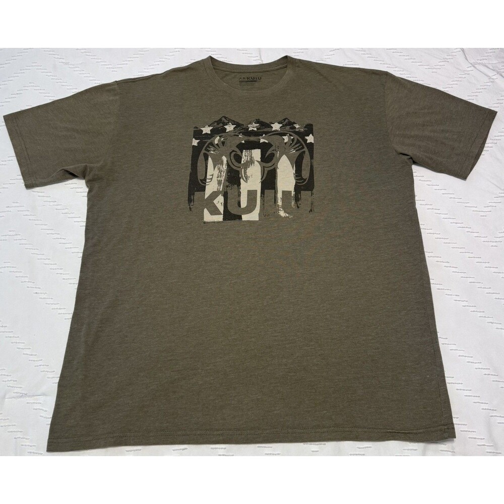 KUIU Shirt Men’s 2XL Green Ram Logo Ultralight Hunting Graphic Outdoor Hiking